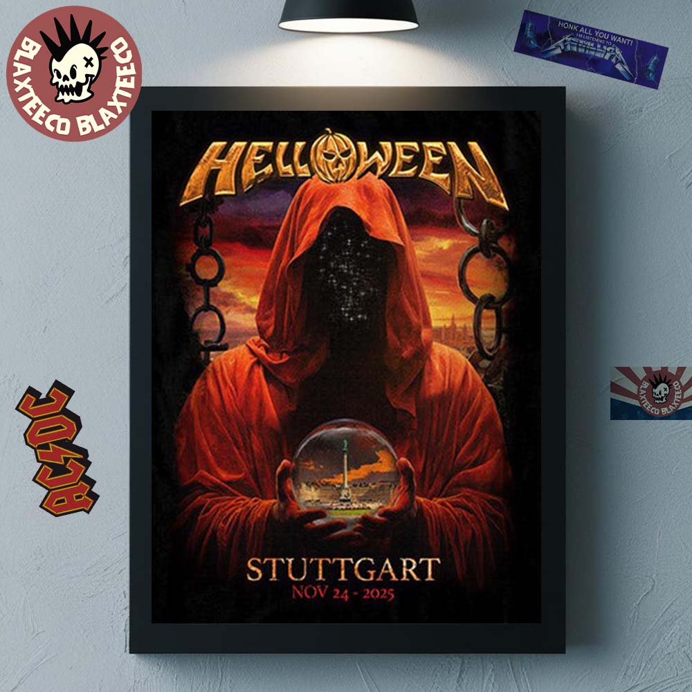 Helloween Stuttgart Germany 2025 Pop Up Shop Merch Poster On November 24 2025 Home Decor Poster Canvas - T-Shirt, Sweatshirt, Hoodie