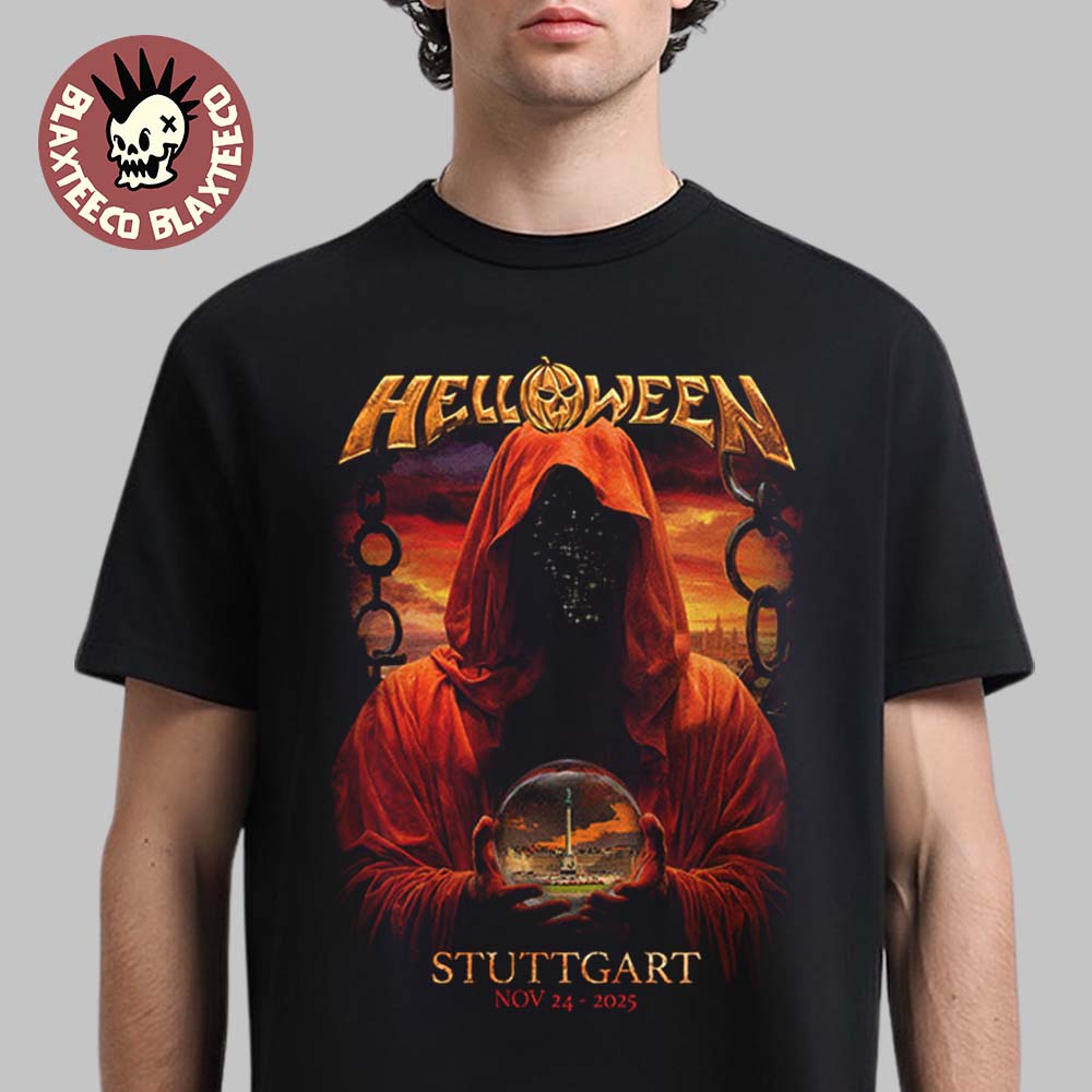 Helloween Stuttgart Germany 2025 Pop Up Shop Merch Tee On November 24 2025 T-Shirt Unisex T-shirt, Sweatshirt, Hoodie, Long Sleeve Tee - T-Shirt, Sweatshirt, Hoodie
