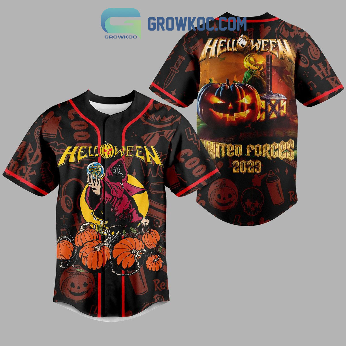 Helloween United Forces 2023 Baseball Jersey baseball jersey product view 1