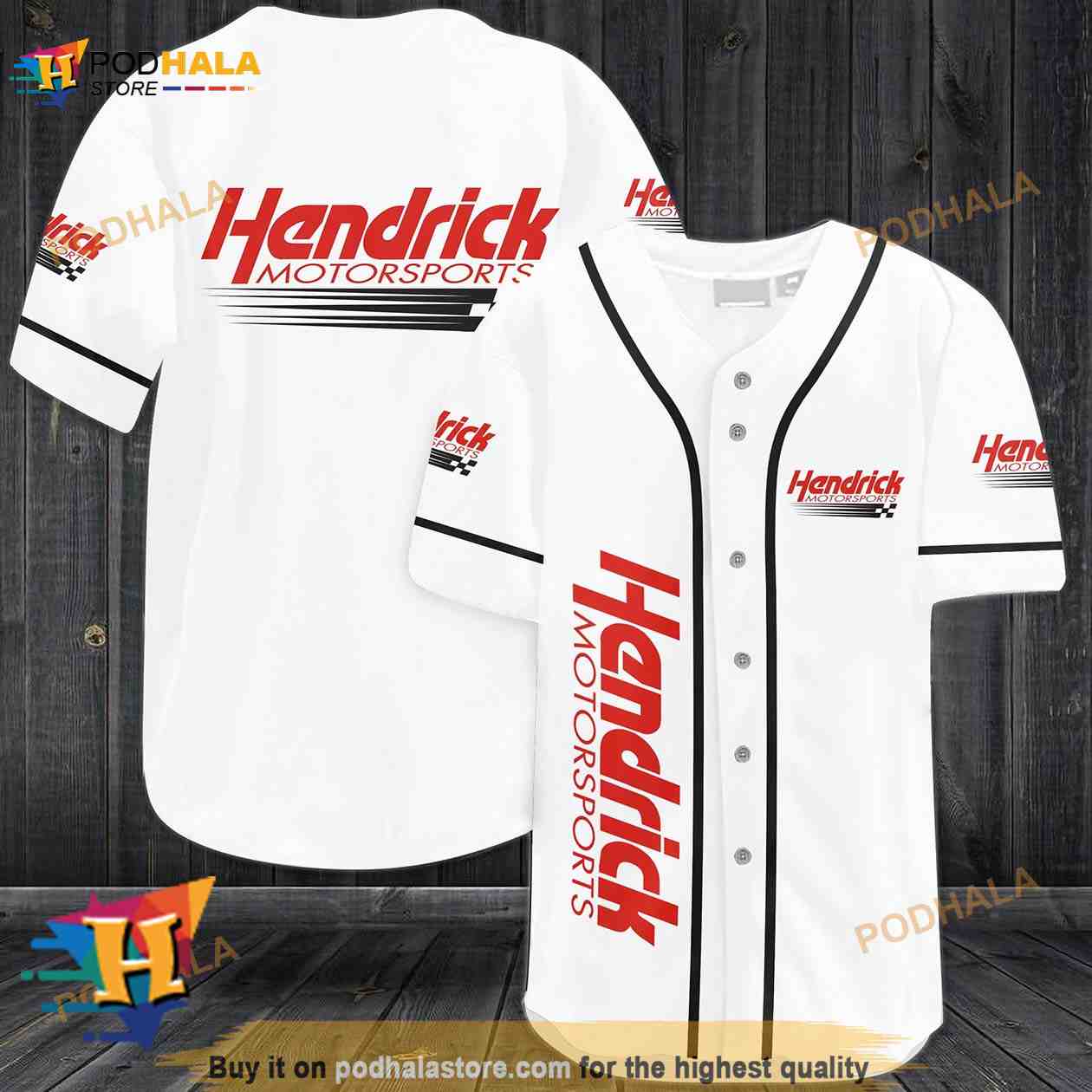 Hendrick Motorsports Car Team 3D Baseball Jersey baseball jersey product view 1