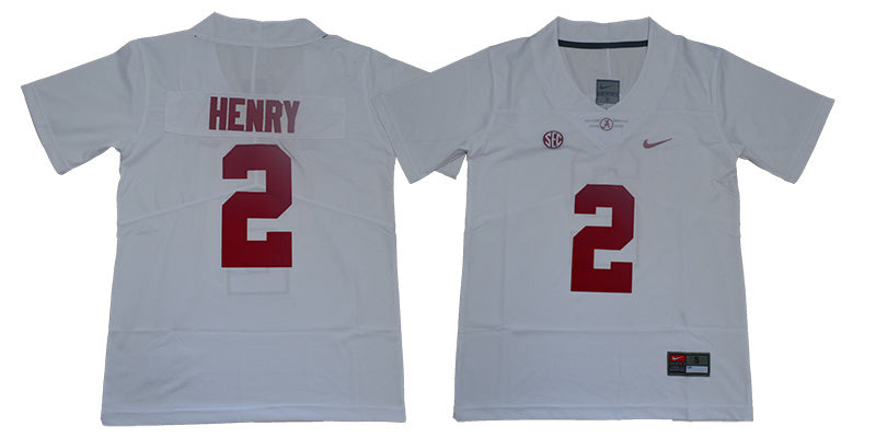 Henry 2 Youth Legend White College Football Jersey football jersey product view 1