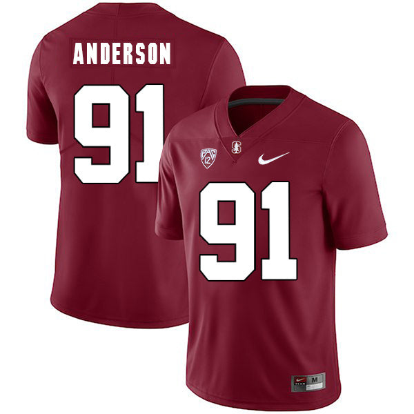 Henry Anderson 91 Red College Football Jersey football jersey product view 1