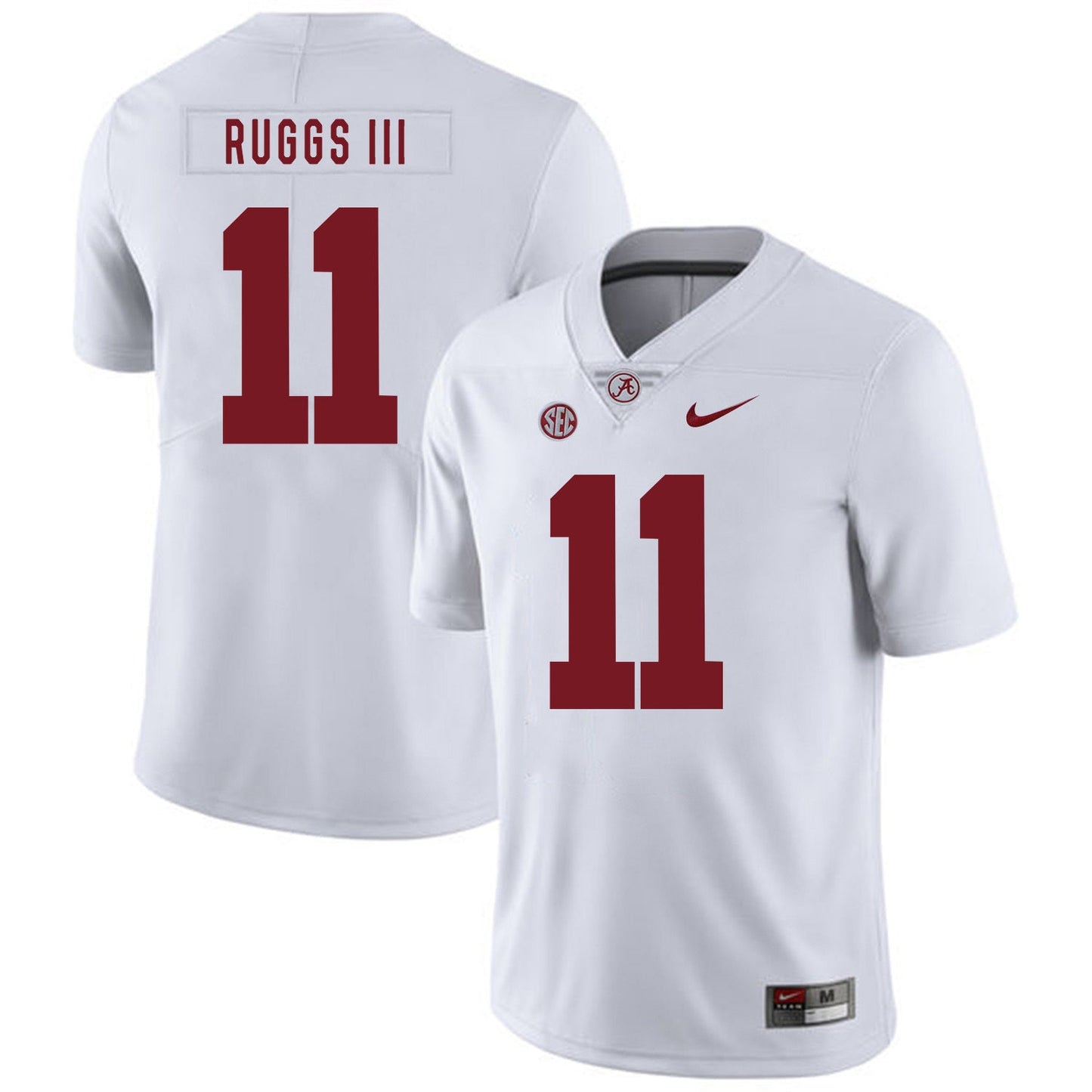 Henry Ruggs III 11 White .2jpg College Football Jersey football jersey product view 1