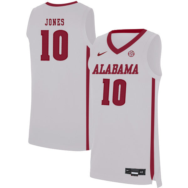 Herbert Jones 10 White College Football Jersey football jersey product view 1