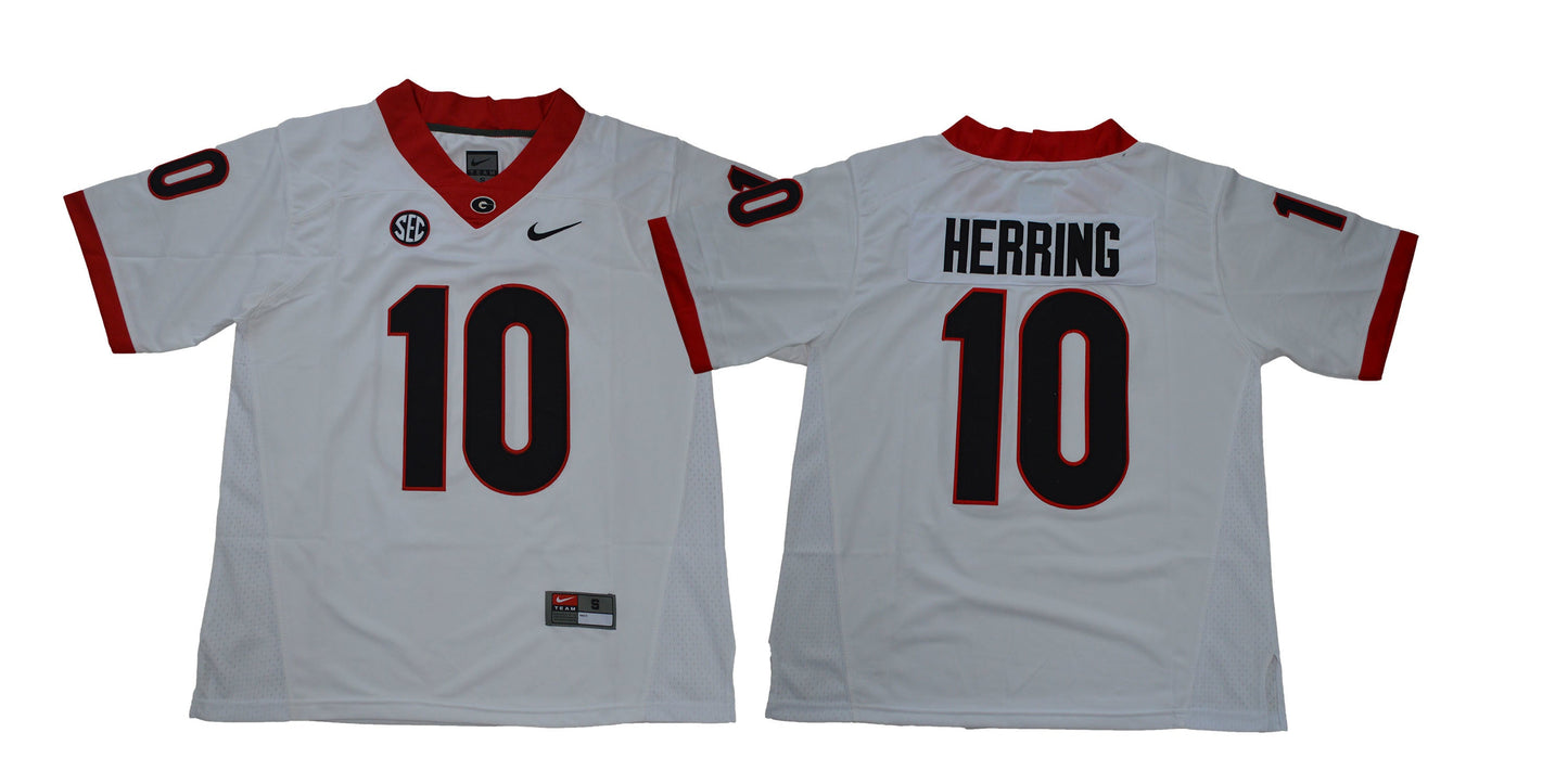 Herring 10. White College Football Jersey football jersey product view 1