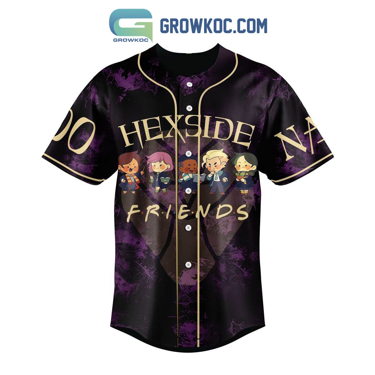 Hexside Friends The Owl House Personalized Baseball Jersey baseball jersey product view 2