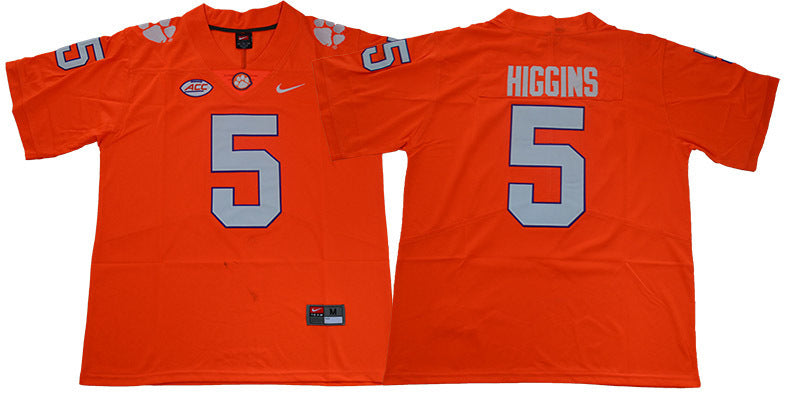 Higgins 5 Legend Orange College Football Jersey football jersey product view 1