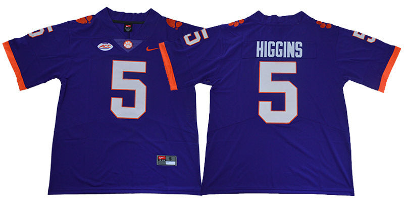 Higgins 5 Legend Purple College Football Jersey football jersey product view 1