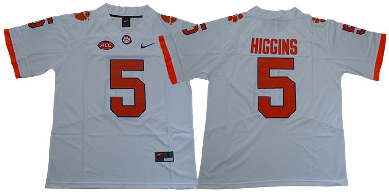 Higgins 5 Legend White College Football Jersey football jersey product view 1