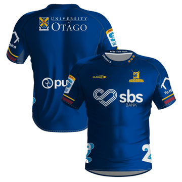 Highlanders Super Rugby 2024 Home Men Jersey - Blue Soccer Jersey sports jersey product view 1