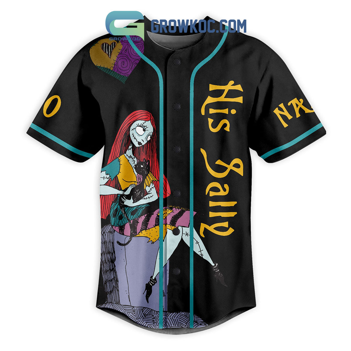 His Sally Mother Of Nightmares Lovely Sally Personalized Baseball Jersey baseball jersey product view 2