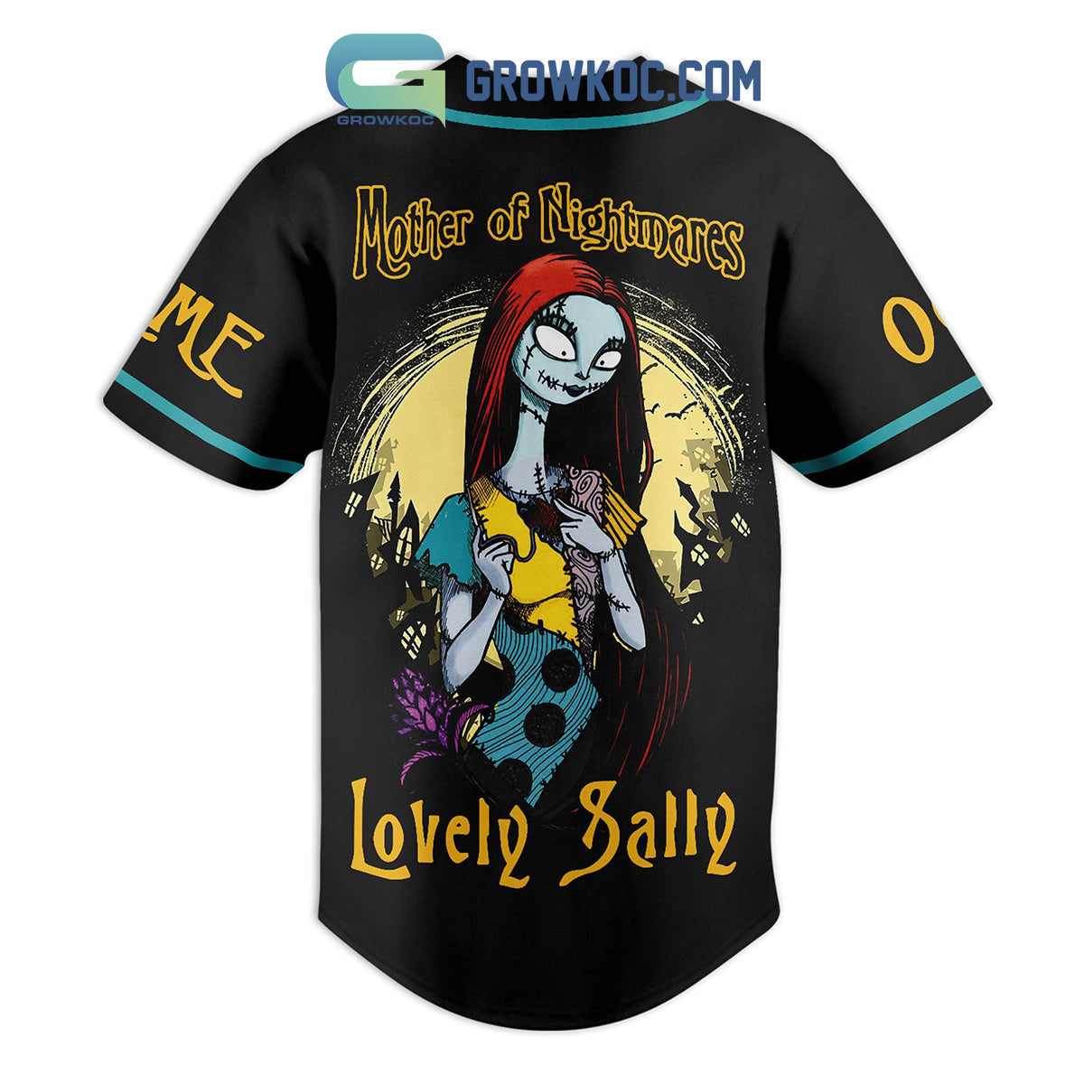 His Sally Mother Of Nightmares Lovely Sally Personalized Baseball Jersey baseball jersey product view 3