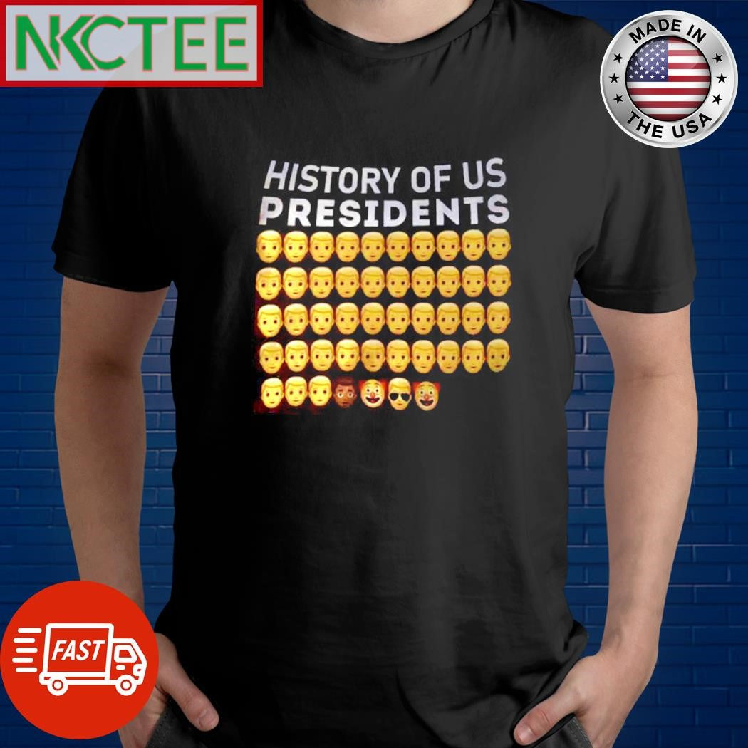 History Of Us Presidents Emojis 46th Clown President emoji shirt Unisex T-shirt, Sweatshirt, Hoodie, Long Sleeve Tee - T-Shirt, Sweatshirt, Hoodie