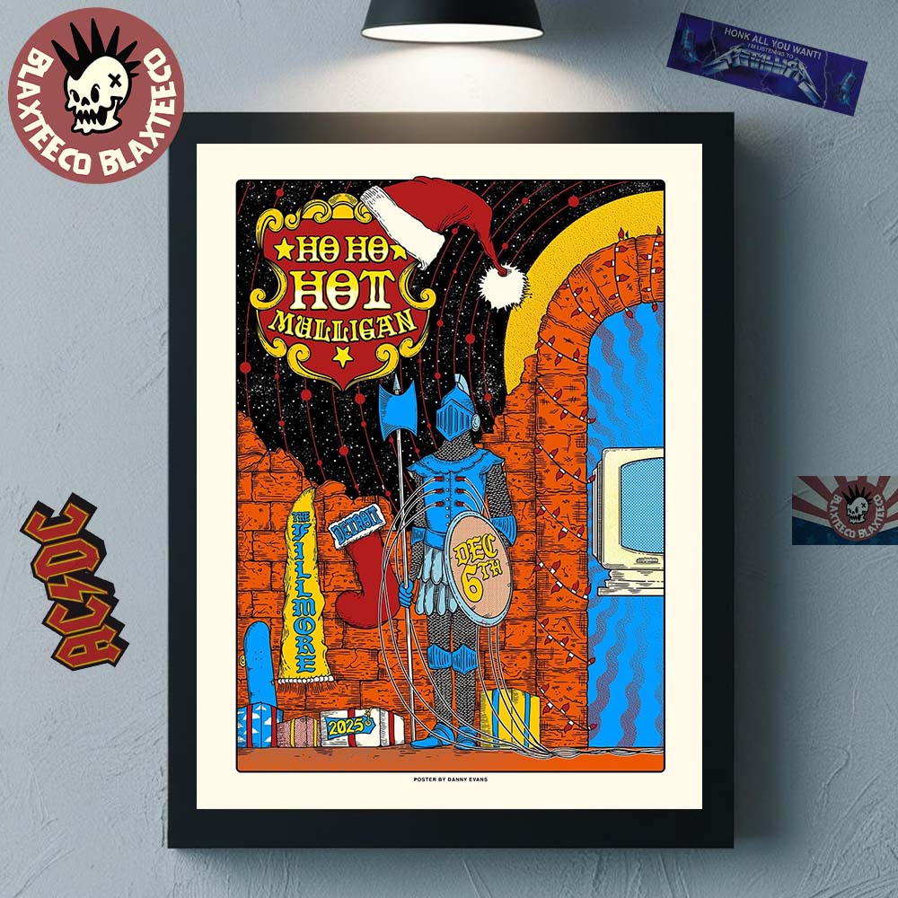 Ho Ho Hot Mulligan Detroit Michigan 2025 Night 1 Event Poster At The Fillmore On December 6 2025 Home Decor Poster Canvas - T-Shirt, Sweatshirt, Hoodie