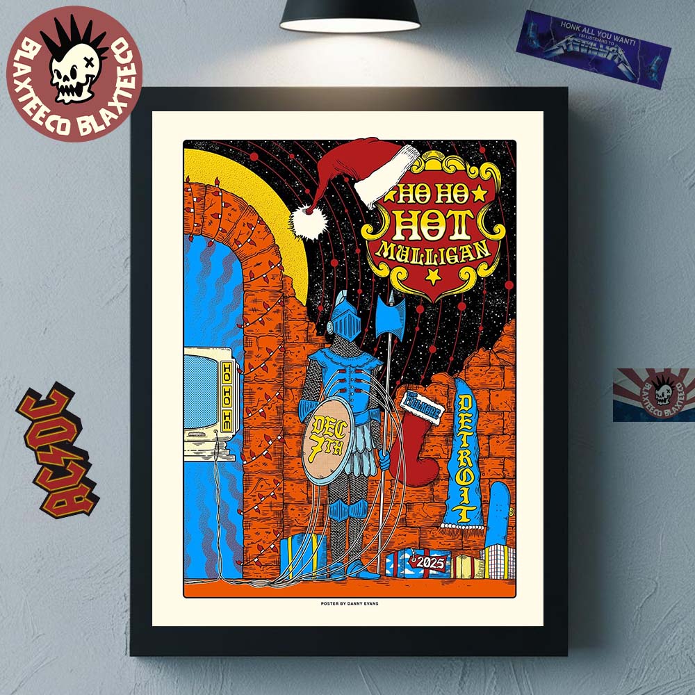 Ho Ho Hot Mulligan Detroit Michigan 2025 Night 2 Event Poster At The Fillmore On December 7 2025 Home Decor Poster Canvas - T-Shirt, Sweatshirt, Hoodie