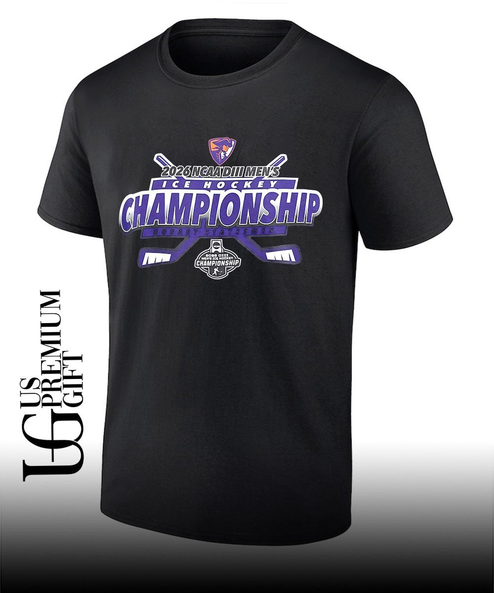 Hobart College Statesmen NCAA Division III Mens Ice Hockey Championship shirt Unisex T-shirt, Sweatshirt, Hoodie, Long Sleeve Tee - T-Shirt, Sweatshirt, Hoodie