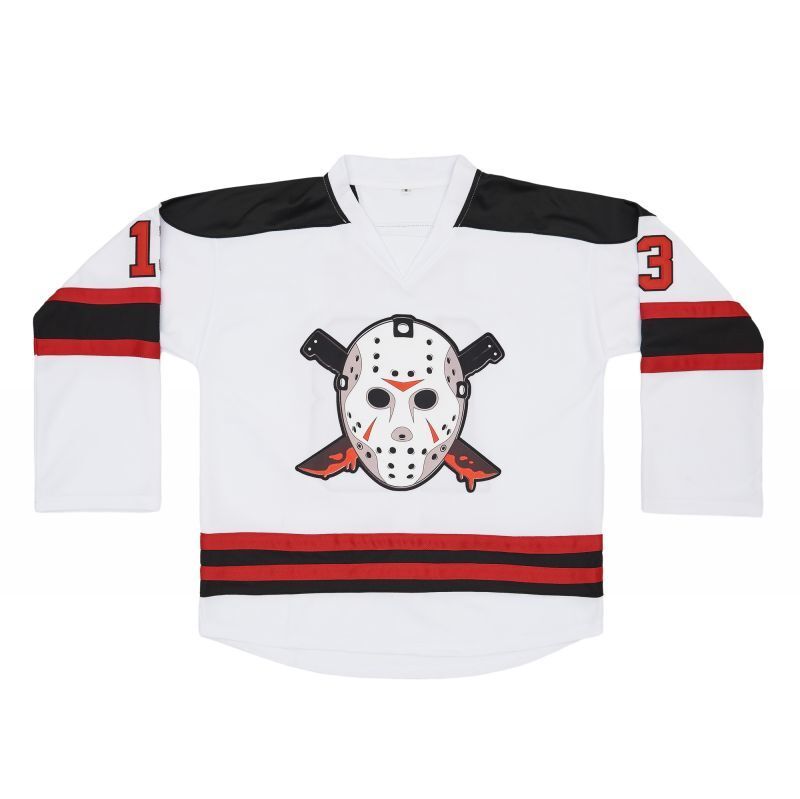 Hockey Movie 13 James Jason Style 2 College Football Jersey hockey jersey product view 1
