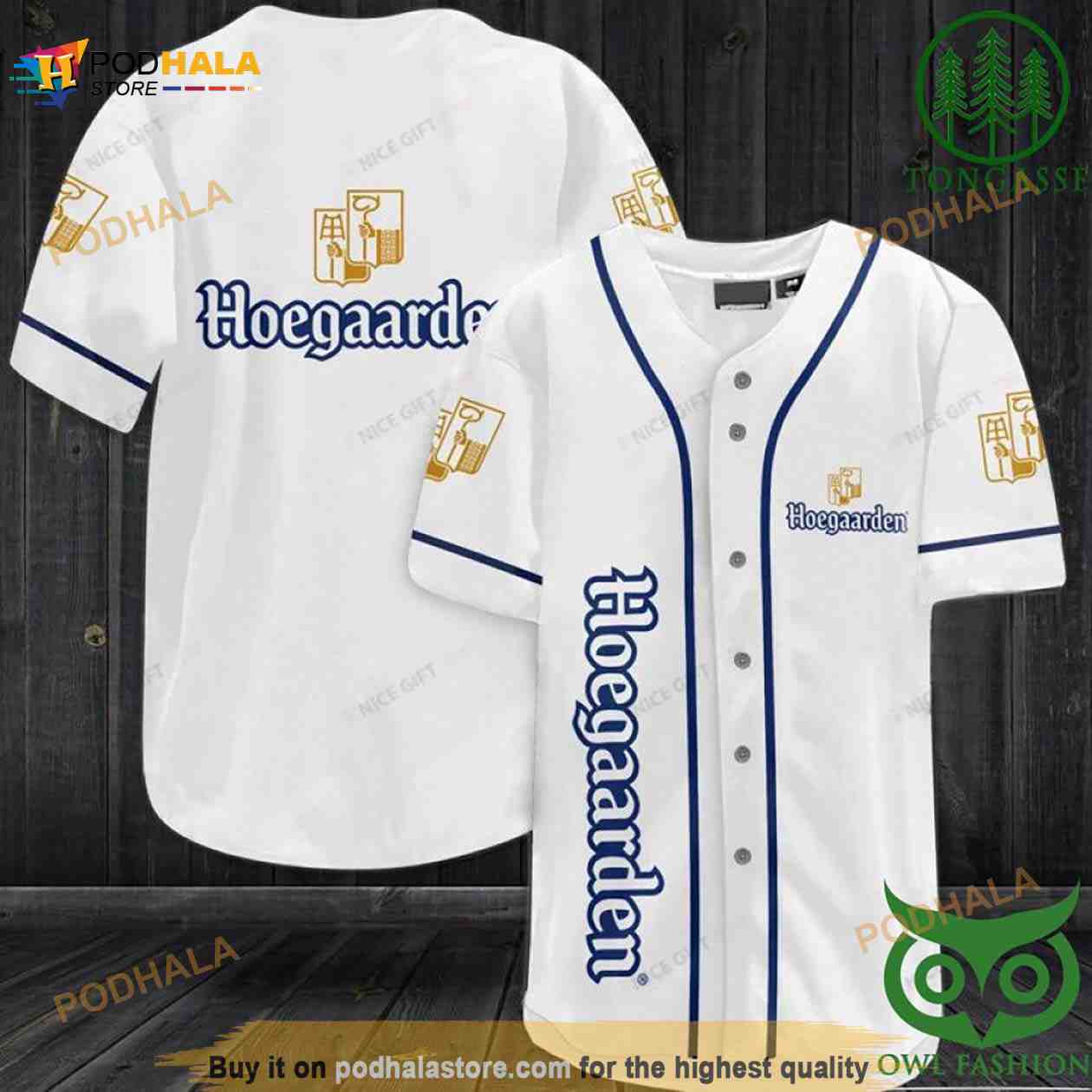 Hoegaarden 3D Baseball Jersey Shirt baseball jersey product view 1