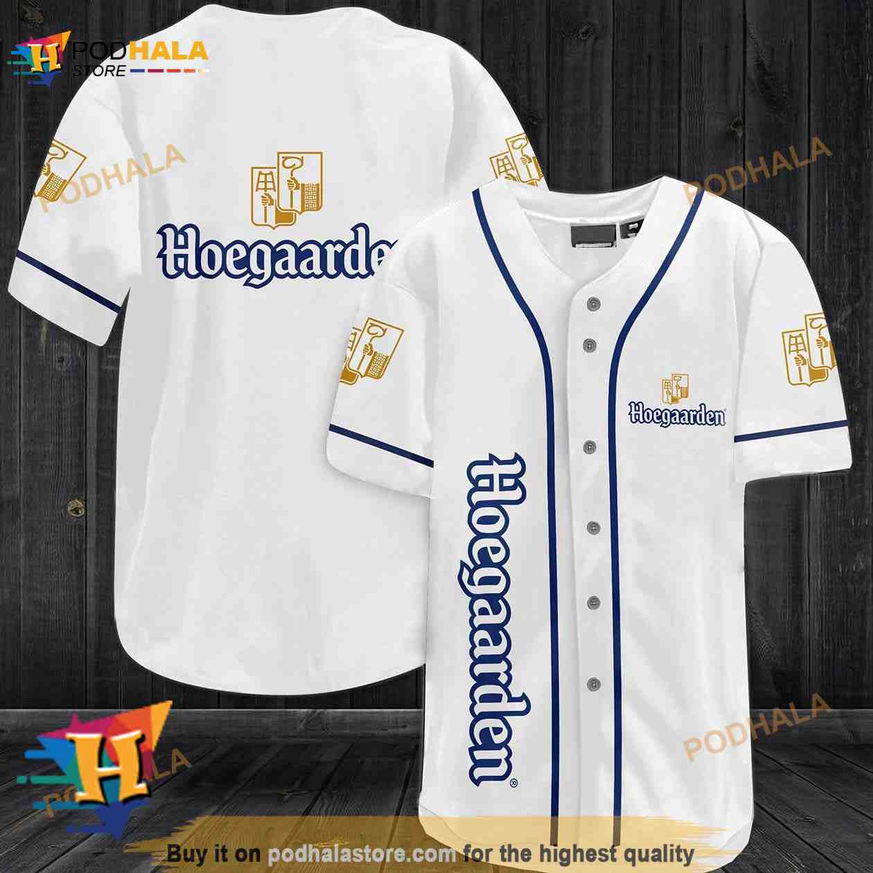 Hoegaarden Beer 3D Baseball Jersey baseball jersey product view 1