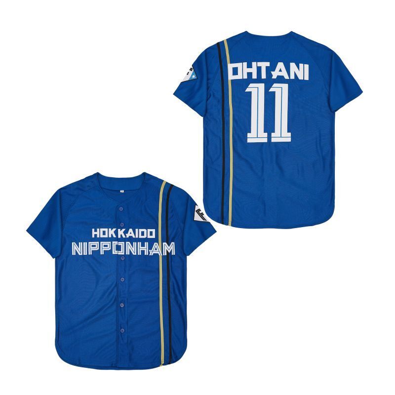 Hokkaido Nippon Ham Fighters #11 Shohei Ohtani Style 3 College Football Jersey football jersey product view 1