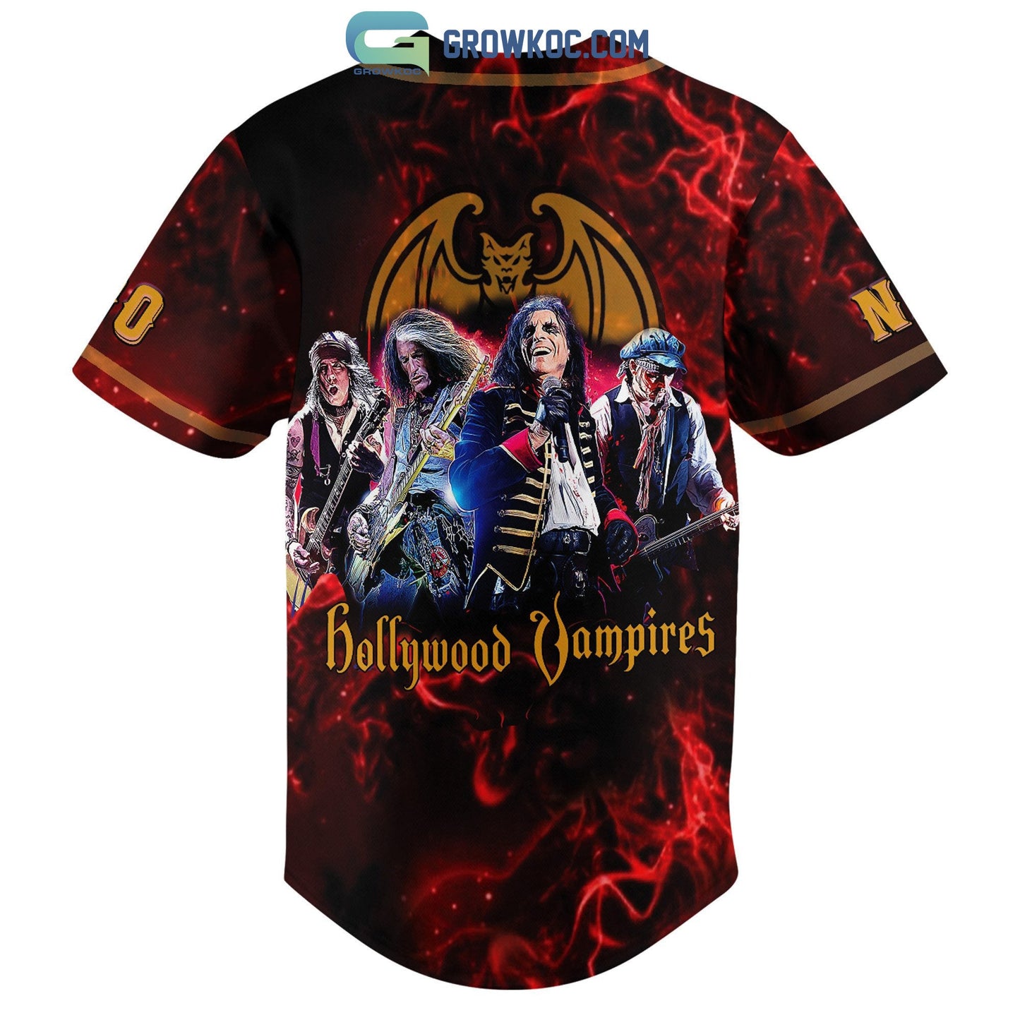 Hollywood Vampires Bad As I Am Personalized Baseball Jersey baseball jersey product view 3