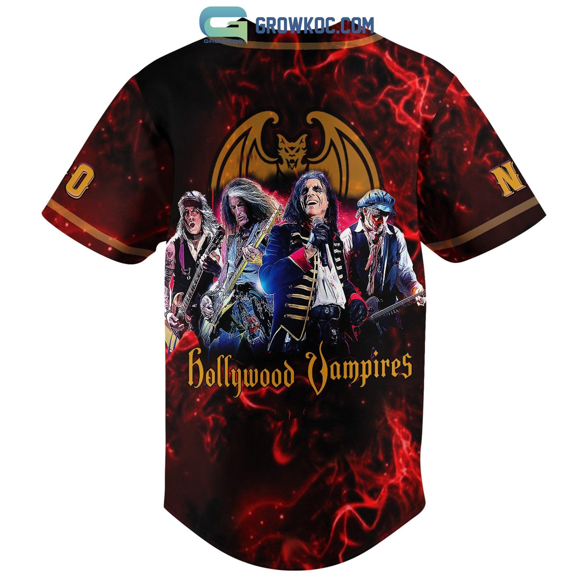 Hollywood Vampires Bad As I Am Personalized Baseball Jersey baseball jersey product view 3