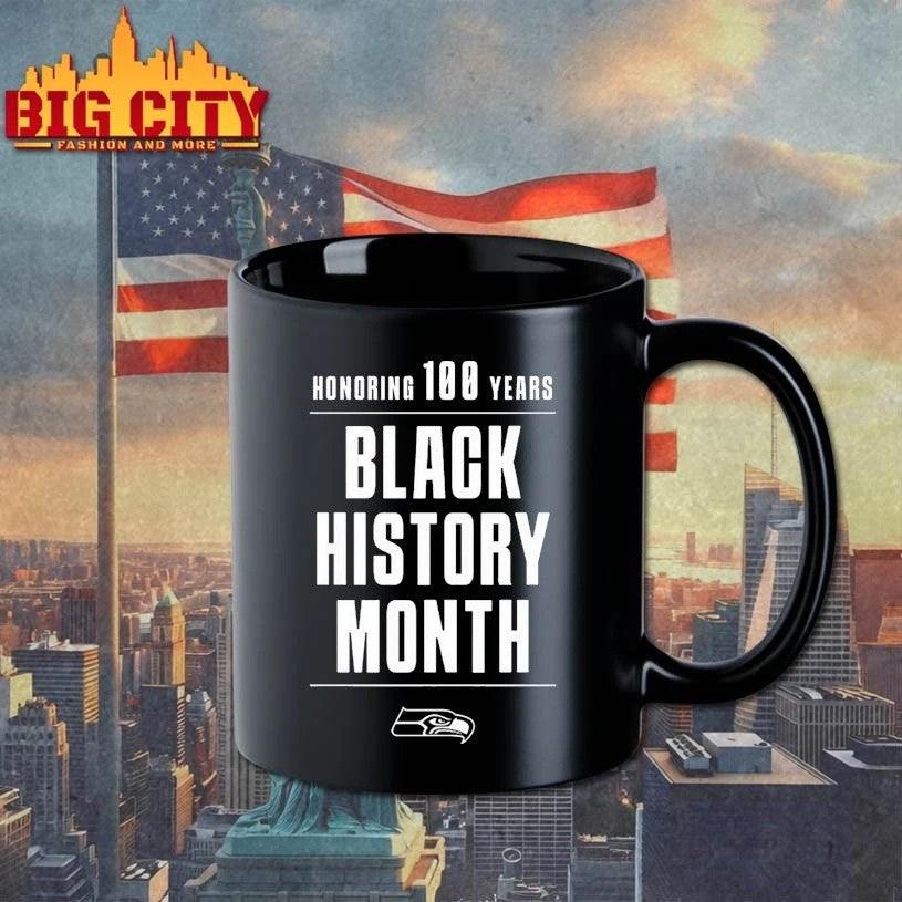 Honoring 100 Years Black History Month Seahawks - Adult & Kids T-Shirts, Sweatshirts & Hoodies apparel design preview 3