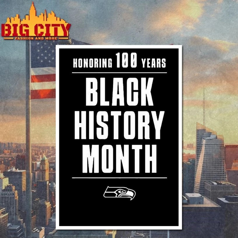 Honoring 100 Years Black History Month Seahawks - Adult & Kids T-Shirts, Sweatshirts & Hoodies apparel design preview 4