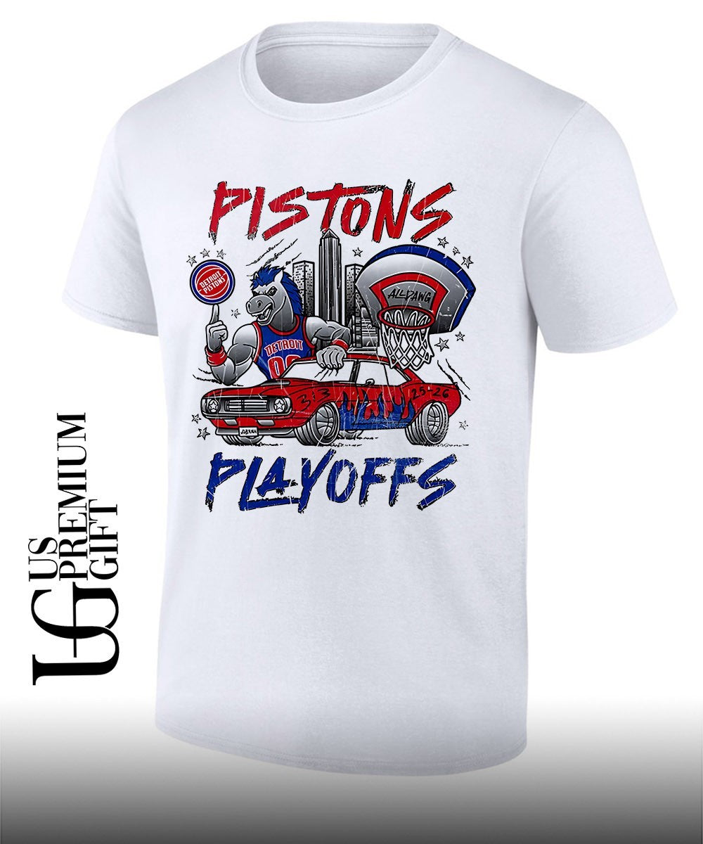 Hooper Detroit Pistons Playoffs 2026 Skyline City mascot shirt Unisex T-shirt, Sweatshirt, Hoodie, Long Sleeve Tee - T-Shirt, Sweatshirt, Hoodie