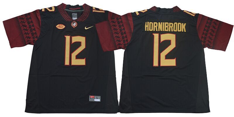 Hornibrook 12 Black College Football Jersey football jersey product view 1