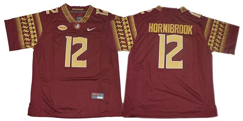 Hornibrook 12 Red College Football Jersey football jersey product view 1