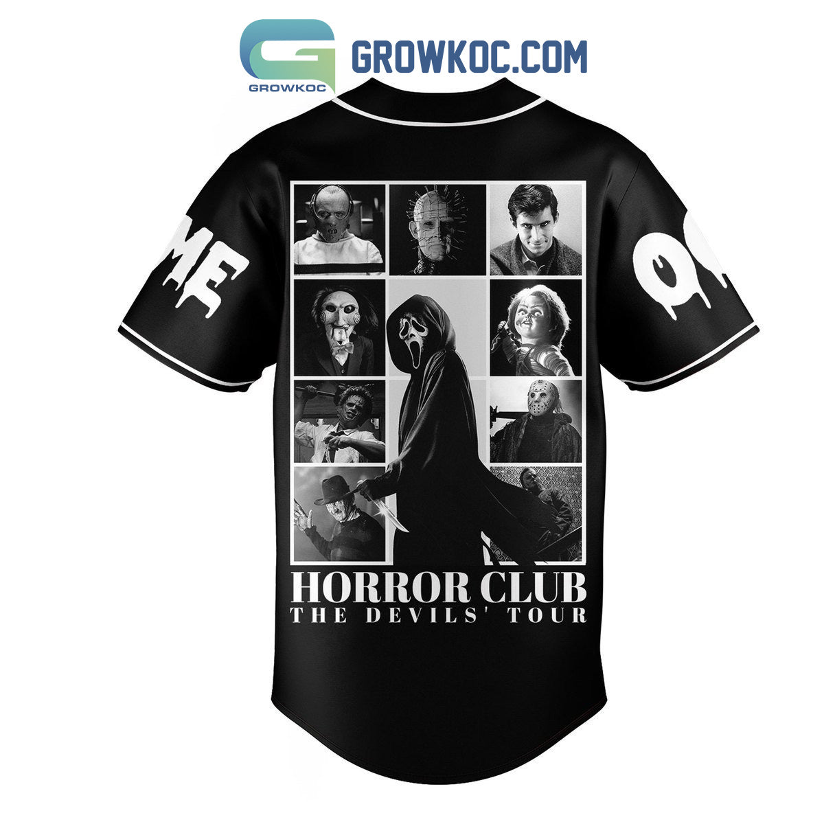 Horror Club The Devils’ Tour The Boys Are Coming Back The Town Personalized Baseball Jersey baseball jersey product view 3