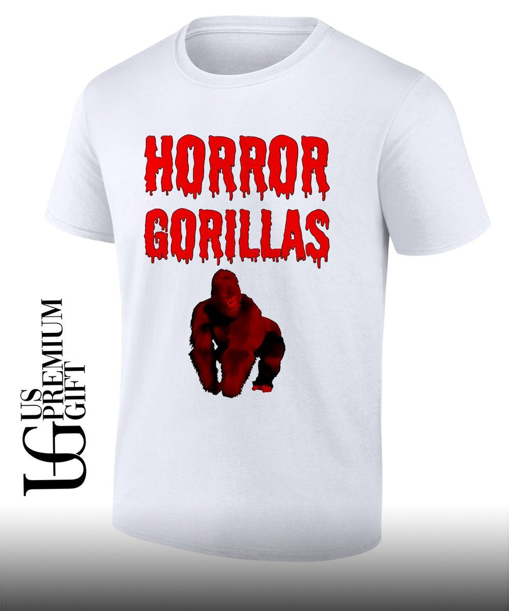 Horror Gorillas shirt Unisex T-shirt, Sweatshirt, Hoodie, Long Sleeve Tee - T-Shirt, Sweatshirt, Hoodie