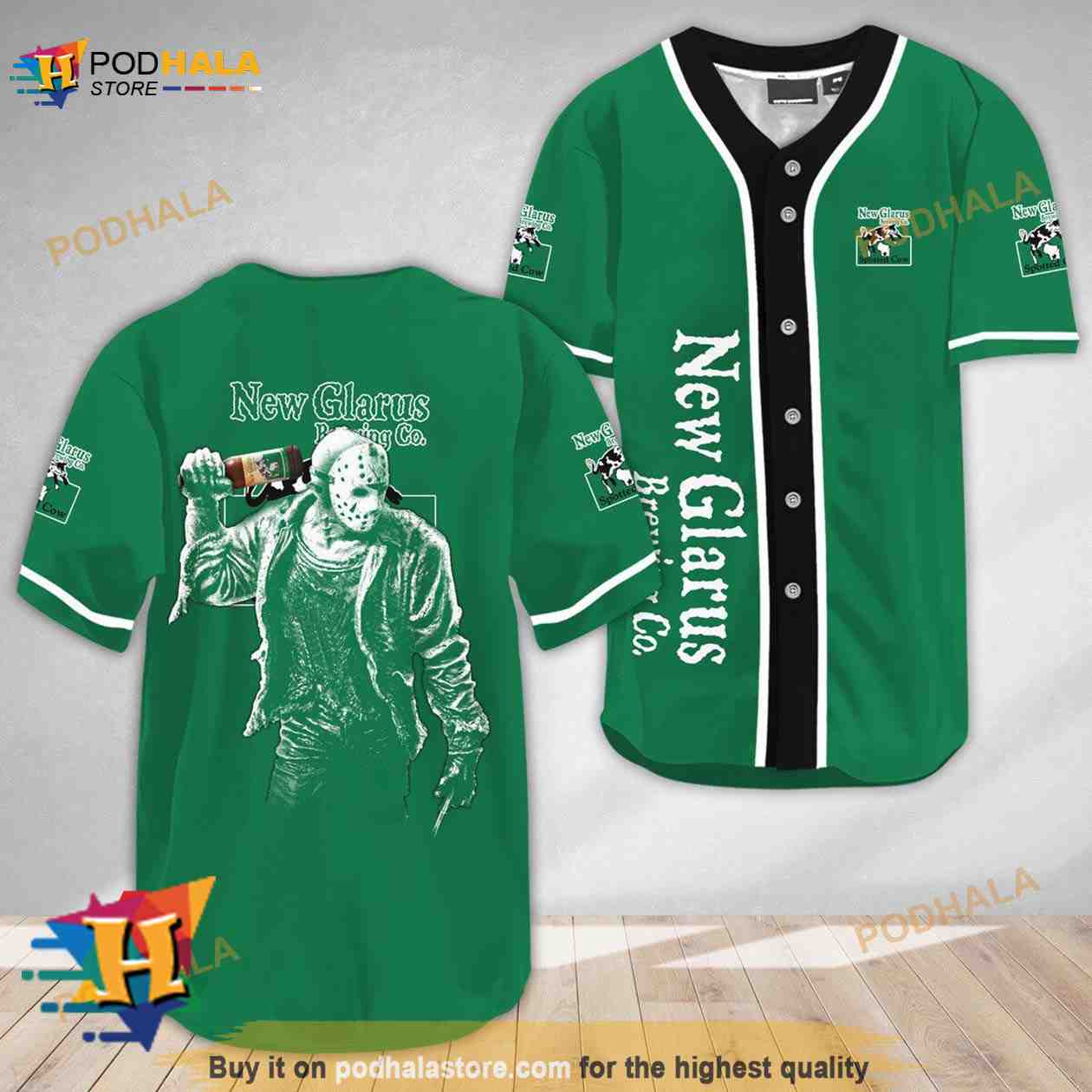 Horror Jason Voorhees New Belgium 3D Baseball Jersey baseball jersey product view 1