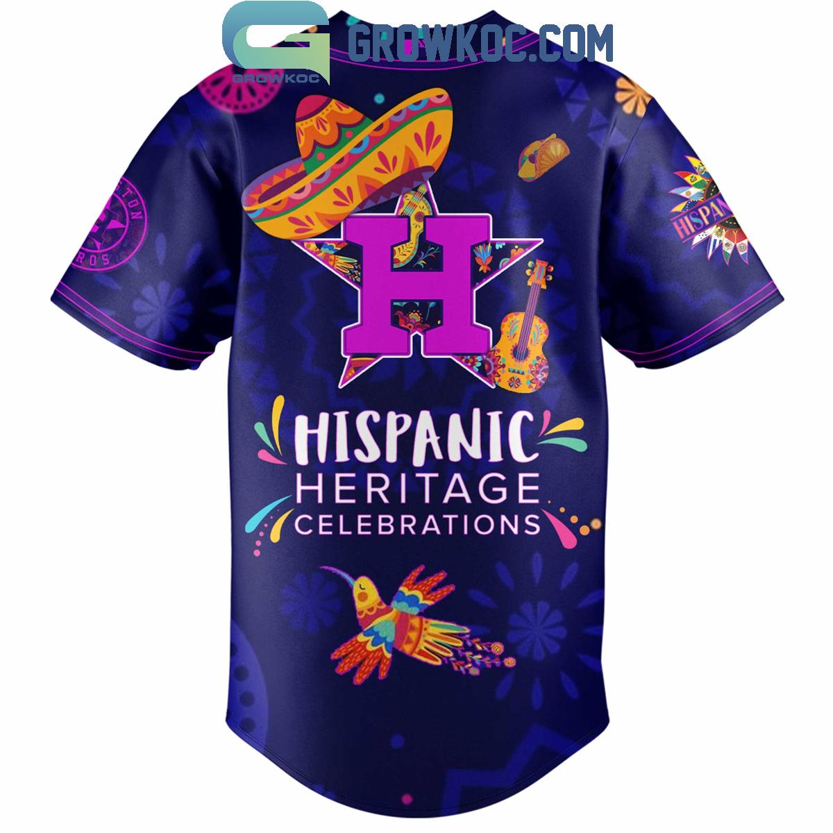 Houston Astros Hispanic Heritage Celebrations 2025 Baseball Jersey baseball jersey product view 3