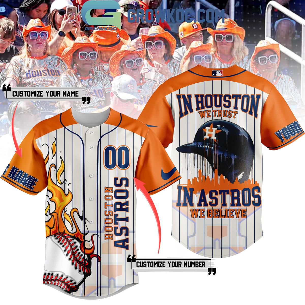Houston Astros In Houston We Trust In Astros We Believe Baseball Jersey baseball jersey product view 1