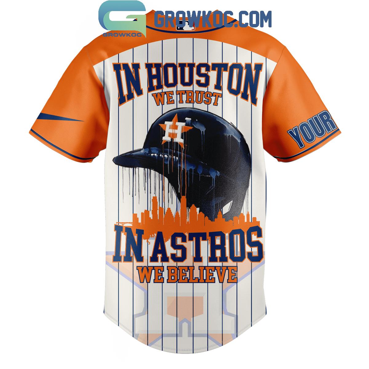 Houston Astros In Houston We Trust In Astros We Believe Baseball Jersey baseball jersey product view 3