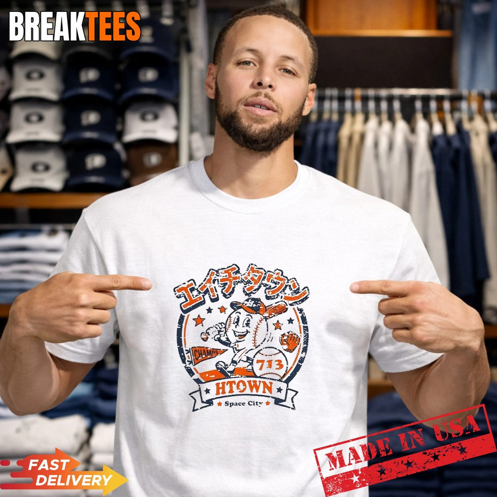 Houston Astros MLB Htown Katakana game ball series T-Shirt Unisex T-shirt, Sweatshirt, Hoodie, Long Sleeve Tee - T-Shirt, Sweatshirt, Hoodie