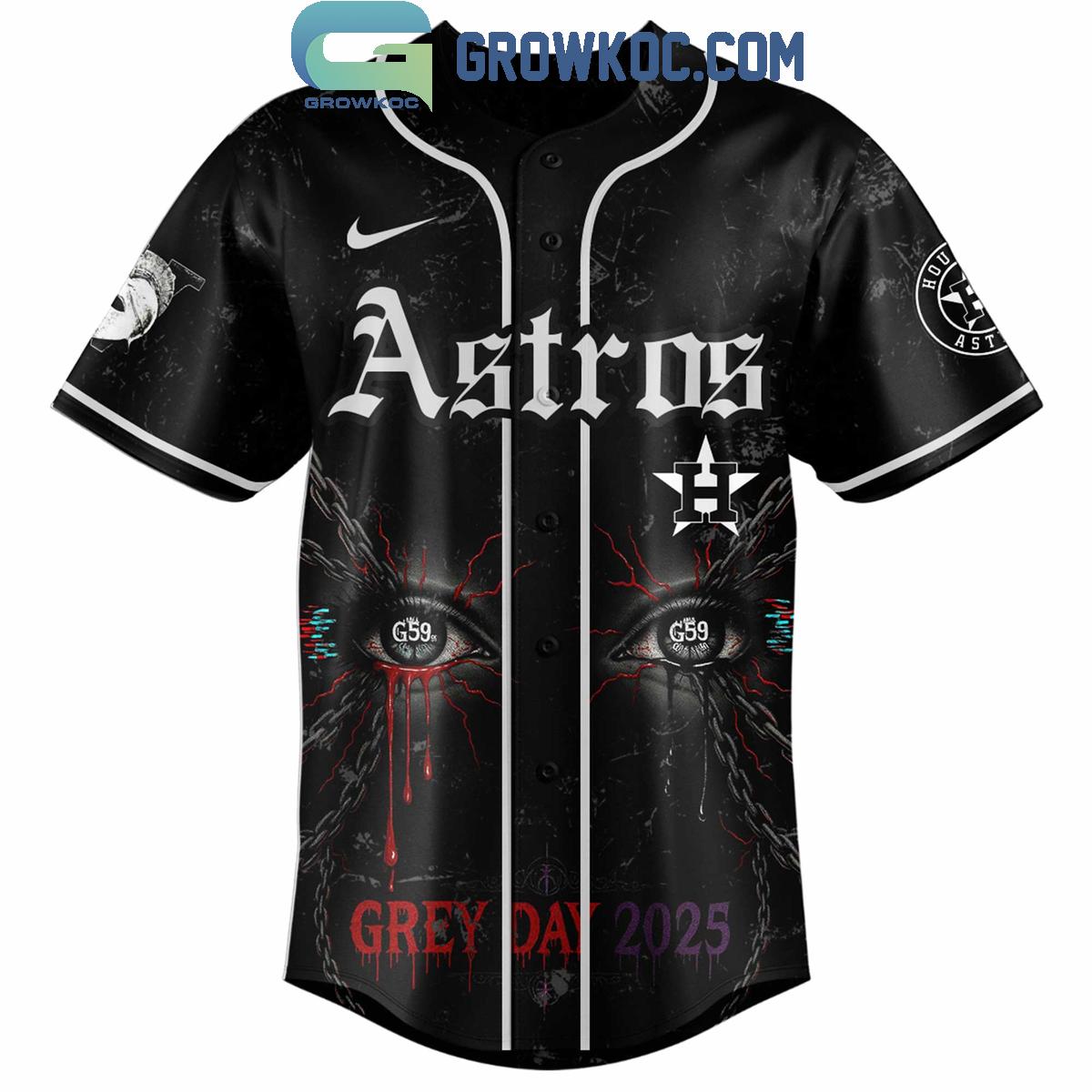 Houston Astros Mix Suicideboys Grey Day 2025 Baseball Jersey baseball jersey product view 2