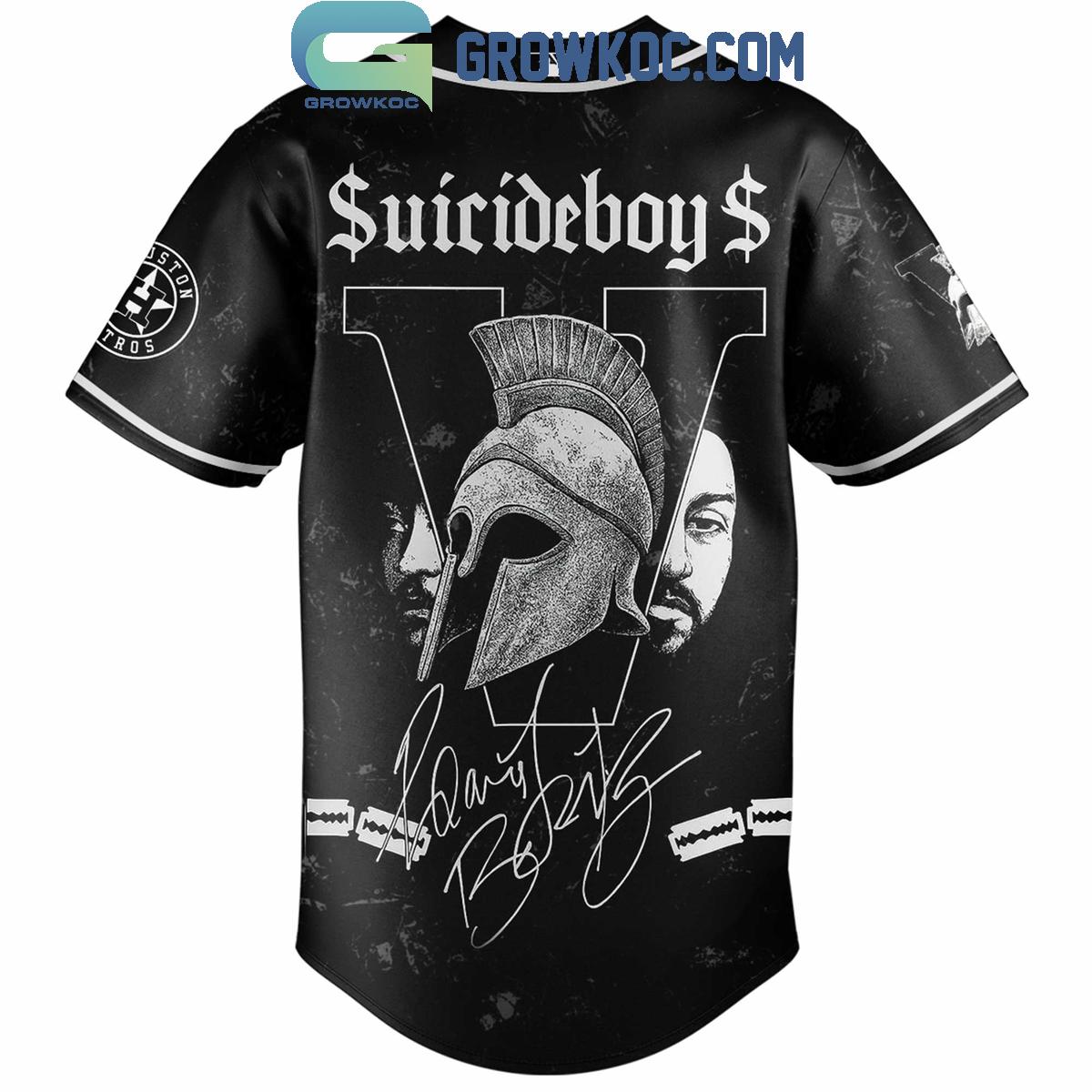 Houston Astros Mix Suicideboys Grey Day 2025 Baseball Jersey baseball jersey product view 3