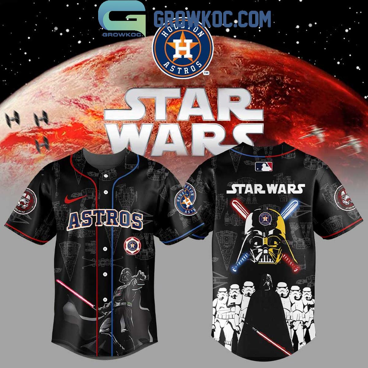 Houston Astros Star War Baseball Jersey baseball jersey product view 1