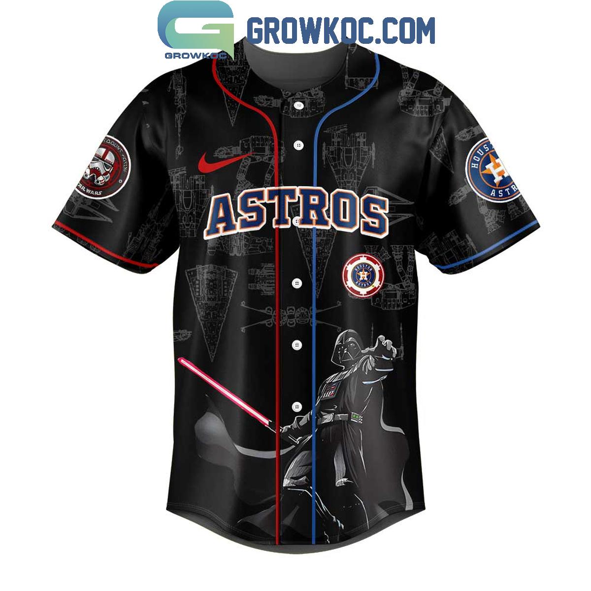 Houston Astros Star War Baseball Jersey baseball jersey product view 2