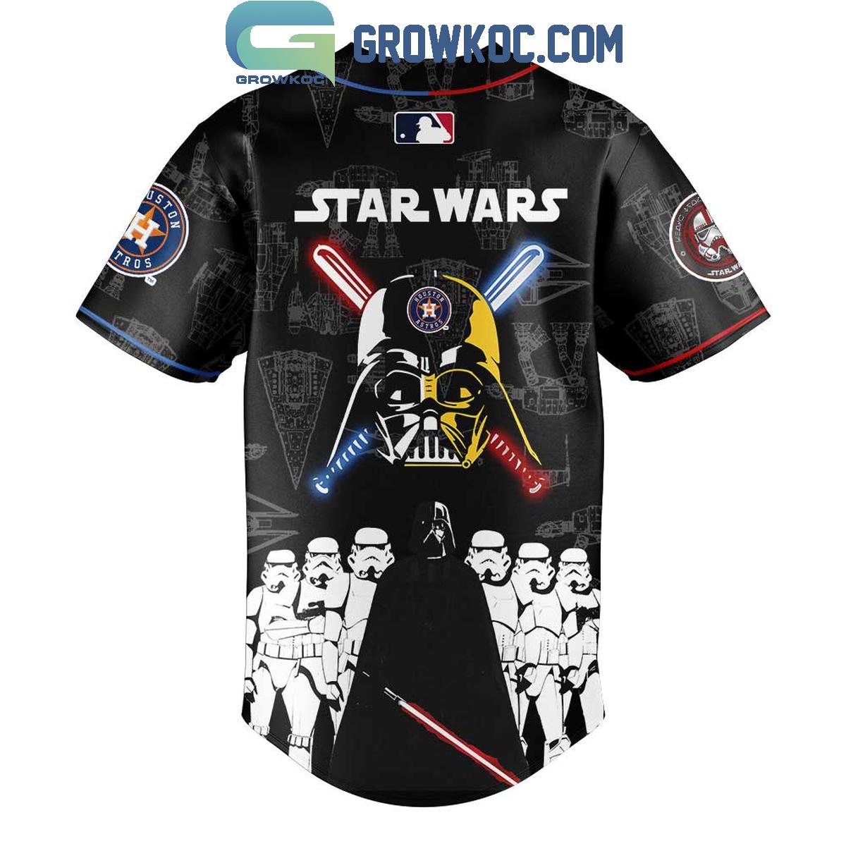 Houston Astros Star War Baseball Jersey baseball jersey product view 3