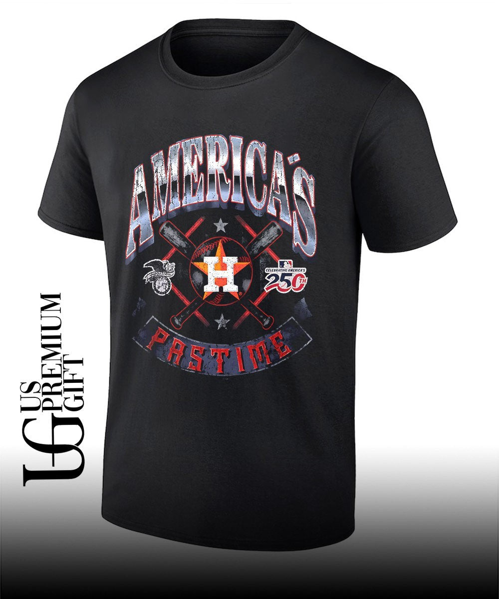 Houston Astros baseball Americana 250th Pastime celebrating logo shirt Unisex T-shirt, Sweatshirt, Hoodie, Long Sleeve Tee - T-Shirt, Sweatshirt, Hoodie