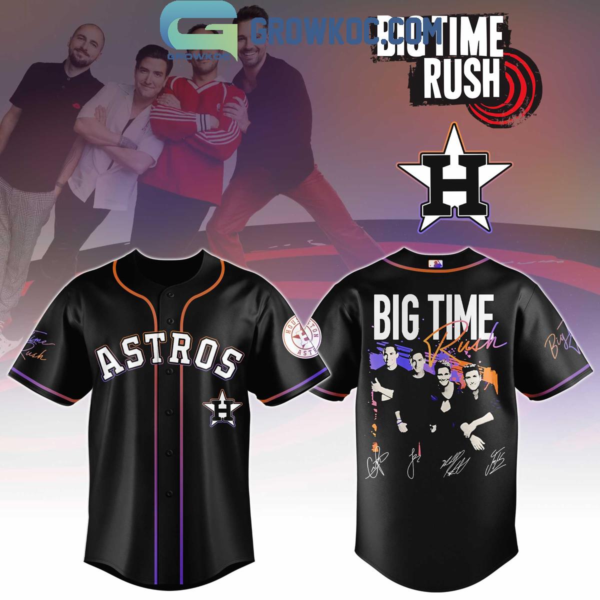 Houston Astros x Big Time Rush Tour 2025 Baseball Jersey baseball jersey product view 1