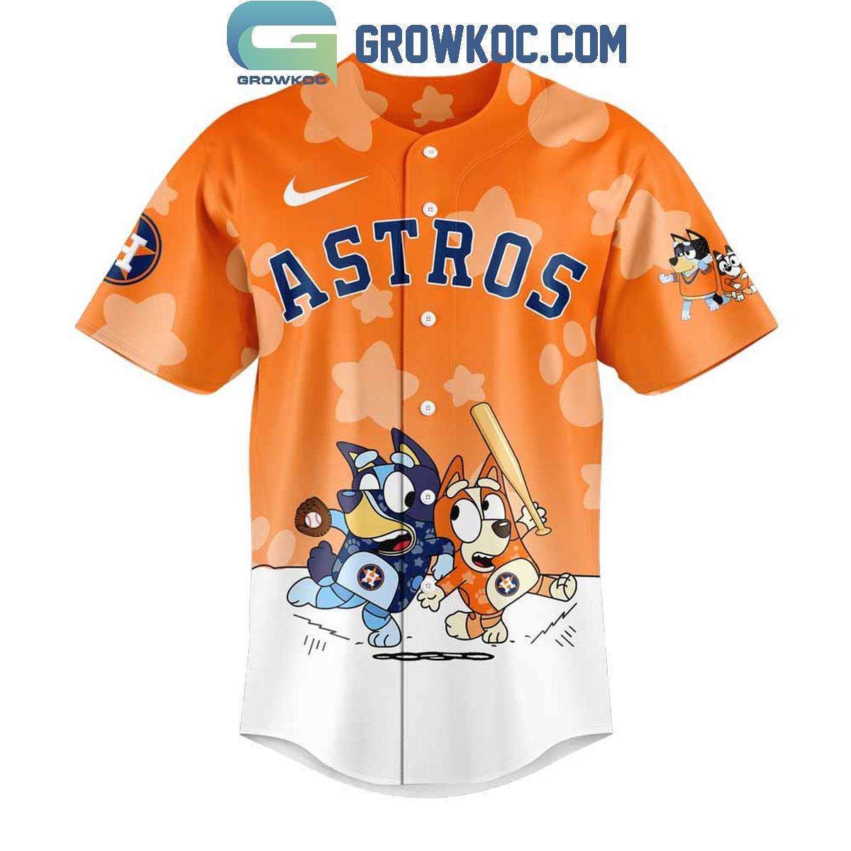 Houston Astros x Bluey and Bingo Baseball Jersey baseball jersey product view 2
