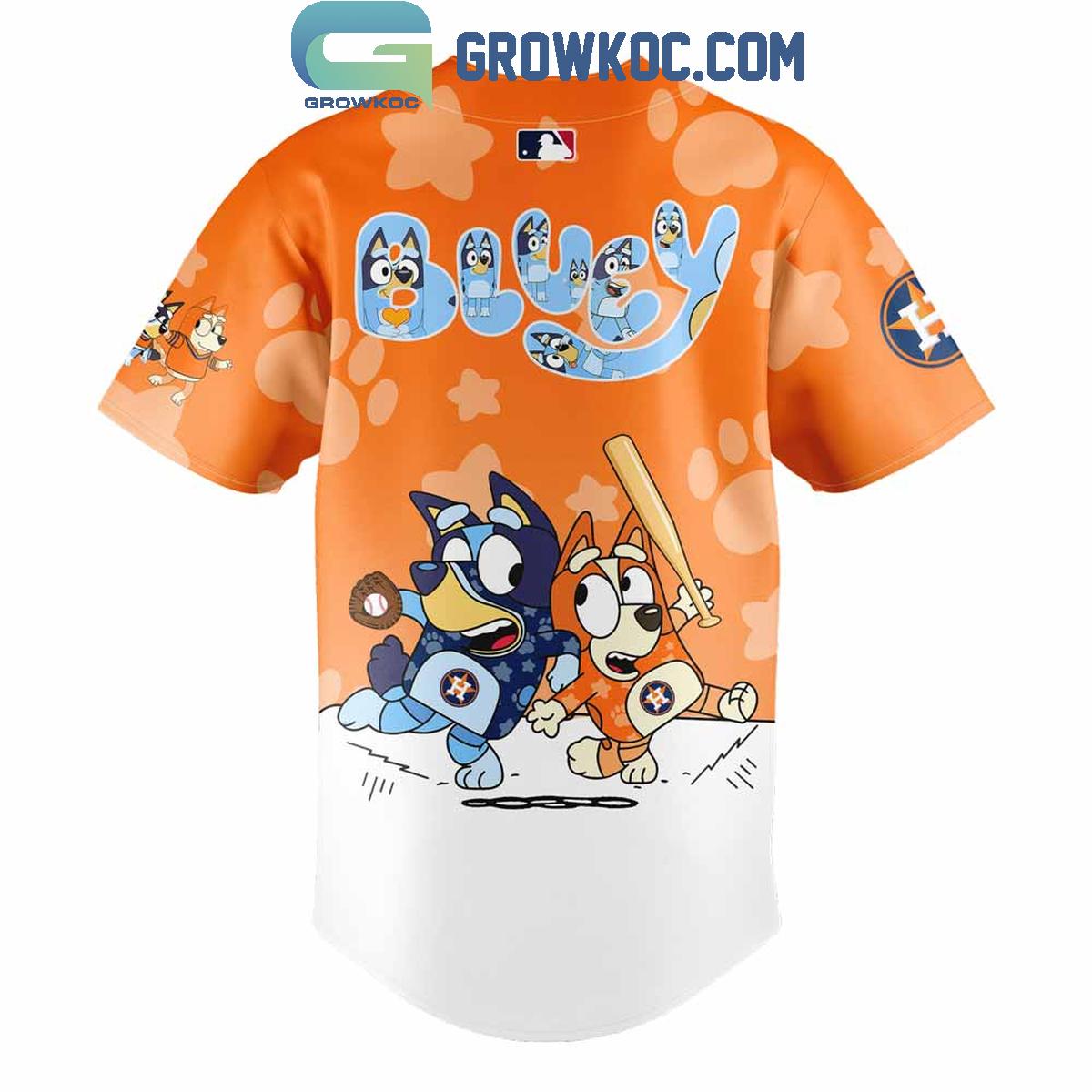 Houston Astros x Bluey and Bingo Baseball Jersey baseball jersey product view 3