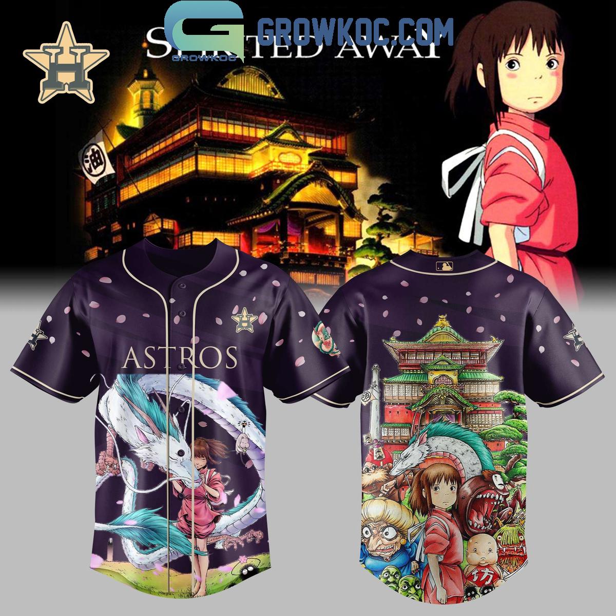 Houston Astros x Spirited Away Studio Ghibli 2025 Baseball Jersey baseball jersey product view 1