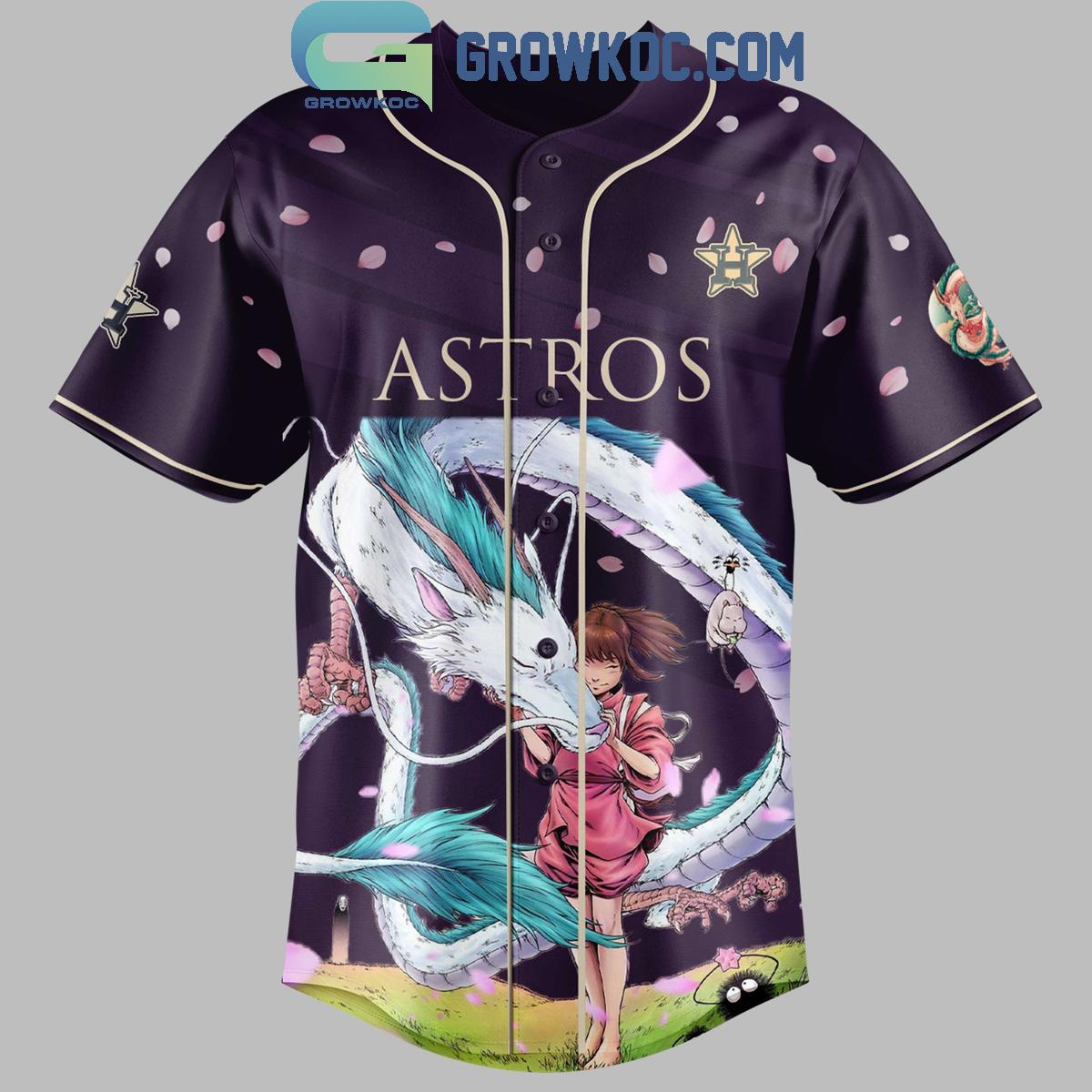 Houston Astros x Spirited Away Studio Ghibli 2025 Baseball Jersey baseball jersey product view 2