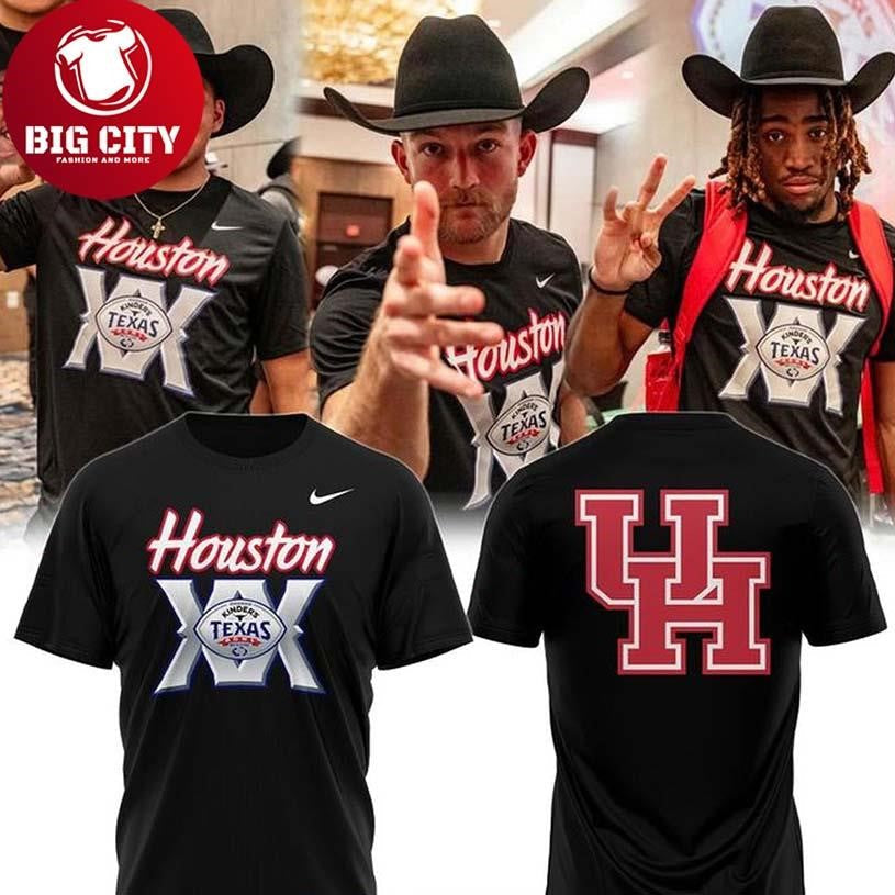 Houston Cougars Football 2025 Kinders Texas Bowl Champions Two Sided Shirt Unisex T-shirt, Sweatshirt, Hoodie, Long Sleeve Tee - T-Shirt, Sweatshirt, Hoodie